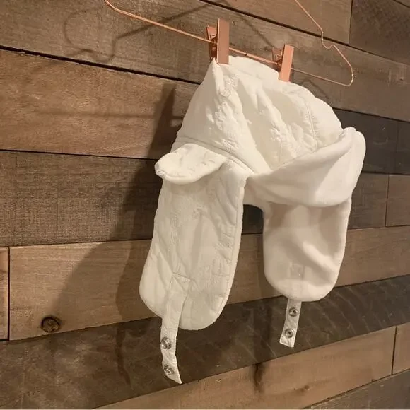 Fabletics Women's Quilted Aviator Hat in Egret White - Picture 5 of 12